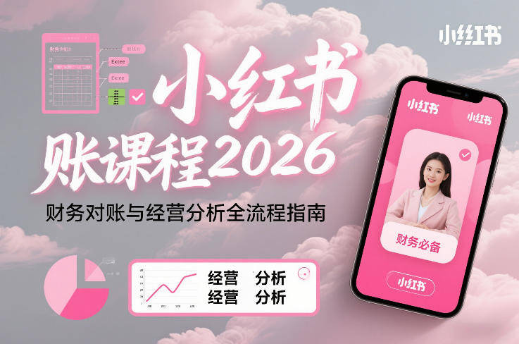 小红书对账课程2026,财务对账与经营分析全流程指南牛品源码-源码下载-源码社区-zblog主题插件-PHP源码-三合一源码-直播源码-短视频源码-APP源码-即时通讯-源码-交友源码牛品源码