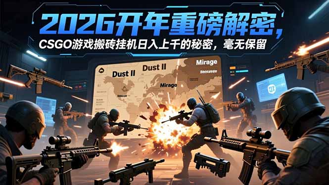 2026开年重磅解密,CSGO游戏搬砖挂机日入上千的秘密,毫无保留牛品源码-源码下载-源码社区-zblog主题插件-PHP源码-三合一源码-直播源码-短视频源码-APP源码-即时通讯-源码-交友源码牛品源码