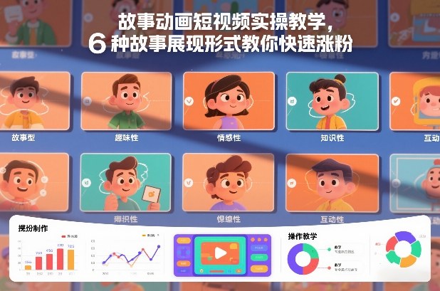 故事动画短视频实操教学,6种故事展现形式教你快速涨粉牛品源码-源码下载-源码社区-zblog主题插件-PHP源码-三合一源码-直播源码-短视频源码-APP源码-即时通讯-源码-交友源码牛品源码