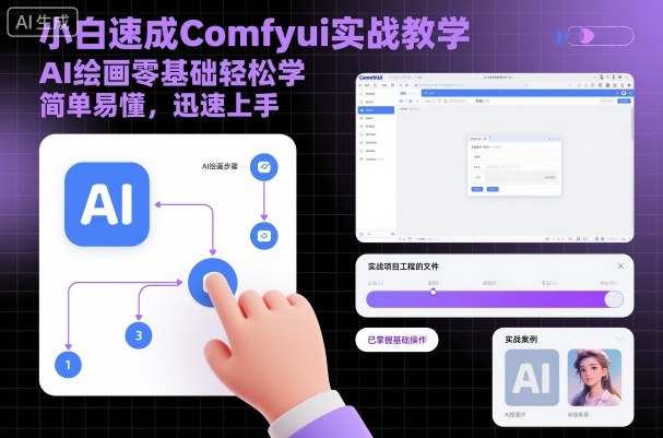 小白速成Comfyui实战教学,AI绘画零基础轻松学,简单易懂,迅速上手牛品源码-源码下载-源码社区-zblog主题插件-PHP源码-三合一源码-直播源码-短视频源码-APP源码-即时通讯-源码-交友源码牛品源码
