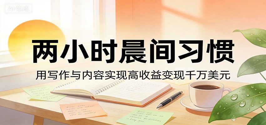 付费文章：两小时晨间习惯，用写作与内容实现高收益变现千万美元牛品源码-源码下载-源码社区-zblog主题插件-PHP源码-三合一源码-直播源码-短视频源码-APP源码-即时通讯-源码-交友源码牛品源码