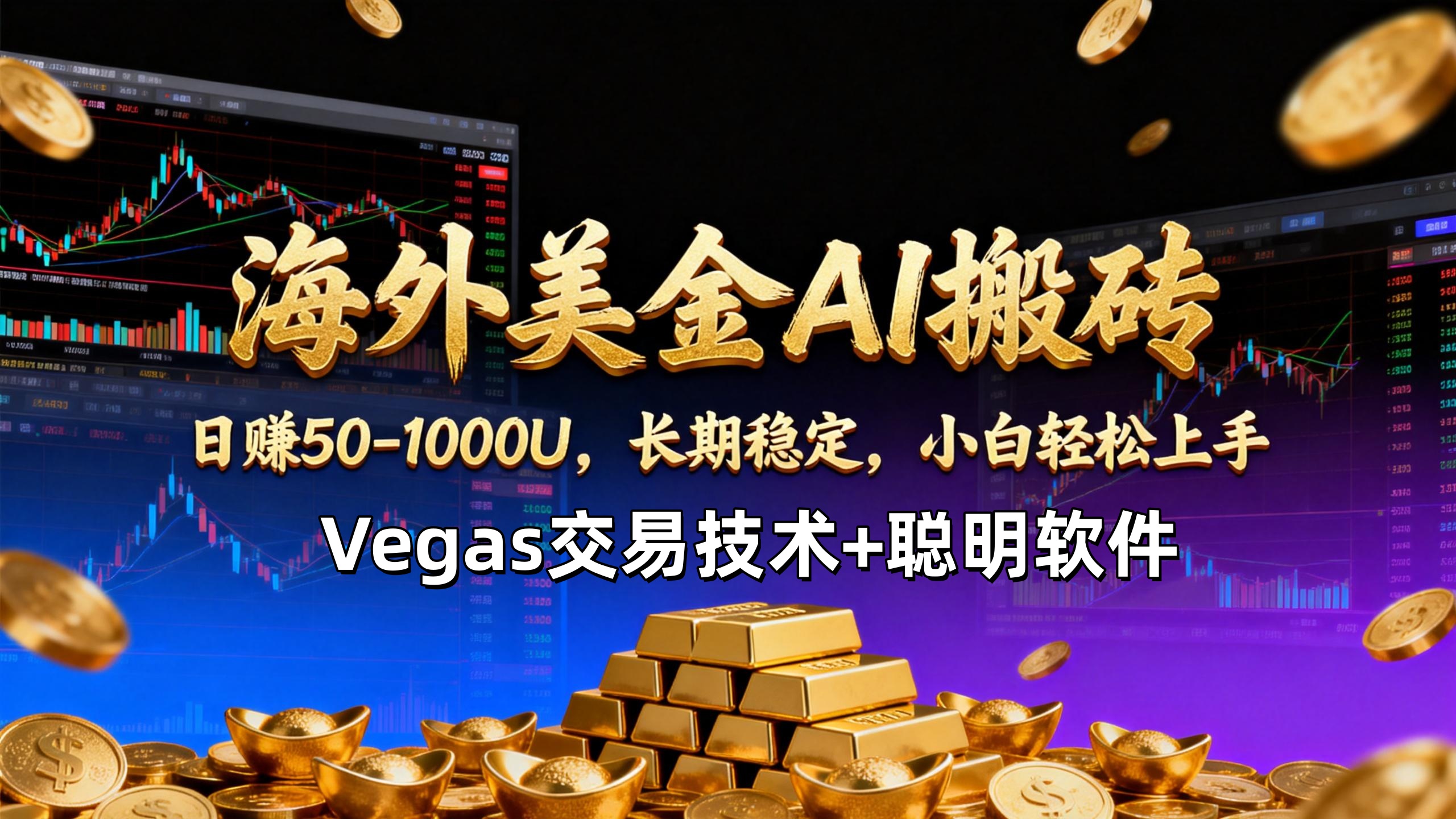 【海外美金AI搬砖】Vegas交易技术+聪明软件，日赚50-1000U，长期稳定，小白轻松上手。牛品源码-源码下载-源码社区-zblog主题插件-PHP源码-三合一源码-直播源码-短视频源码-APP源码-即时通讯-源码-交友源码牛品源码