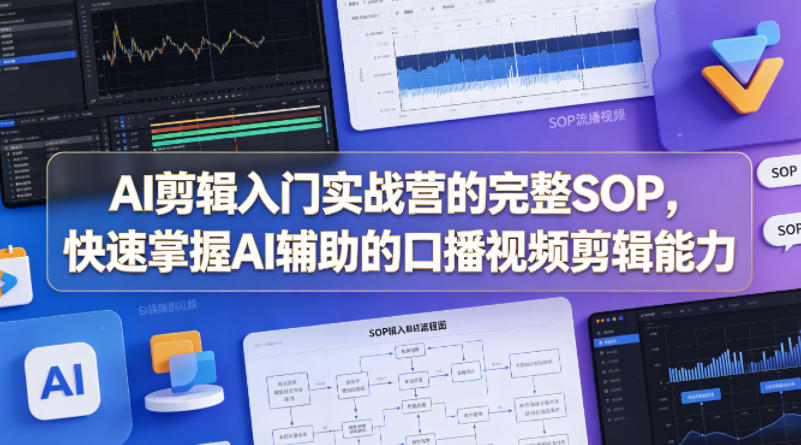 AI剪辑入门实战营的完整SOP,快速掌握AI辅助的口播视频剪辑能力牛品源码-源码下载-源码社区-zblog主题插件-PHP源码-三合一源码-直播源码-短视频源码-APP源码-即时通讯-源码-交友源码牛品源码