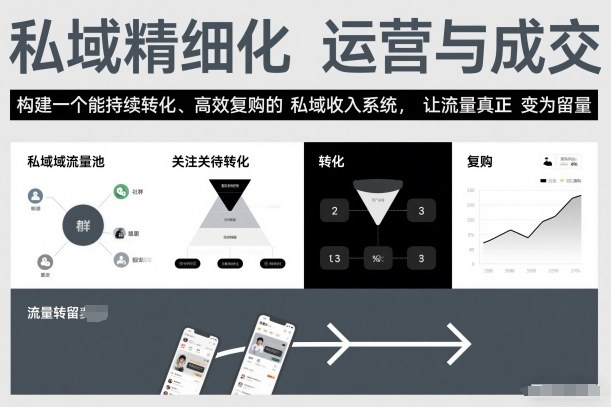 私域精细化运营与成交，构建一个能持续转化、高效复购的私域收入系统，让流量真正变为留量牛品源码-源码下载-源码社区-zblog主题插件-PHP源码-三合一源码-直播源码-短视频源码-APP源码-即时通讯-源码-交友源码牛品源码