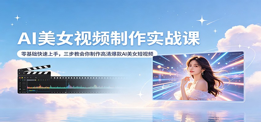 AI美女视频制作实战课:零基础快速上手,三步教会你制作高清爆款AI美女短视频牛品源码-源码下载-源码社区-zblog主题插件-PHP源码-三合一源码-直播源码-短视频源码-APP源码-即时通讯-源码-交友源码牛品源码