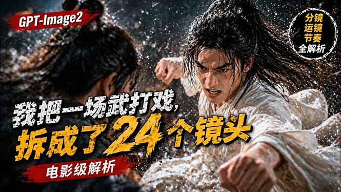 用GPT-Image2,把一段武打对决拆成24个连续镜头,从人物建立、动作衔接、运镜节奏,到情绪爆发牛品源码-源码下载-源码社区-zblog主题插件-PHP源码-三合一源码-直播源码-短视频源码-APP源码-即时通讯-源码-交友源码牛品源码