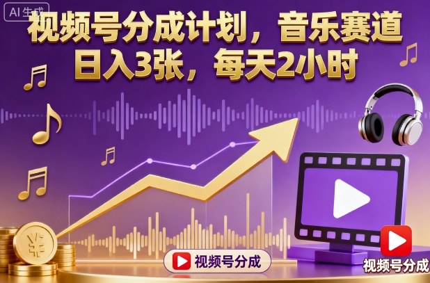 视频号分成计划,音乐赛道,日入3张,每天2小时牛品源码-源码下载-源码社区-zblog主题插件-PHP源码-三合一源码-直播源码-短视频源码-APP源码-即时通讯-源码-交友源码牛品源码