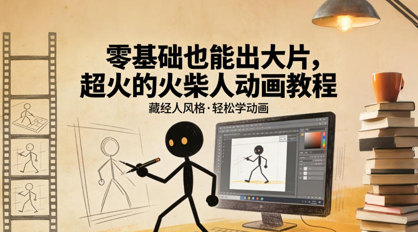 零基础也能出大片,超火的火柴人动画教程(藏经人风格)牛品源码-源码下载-源码社区-zblog主题插件-PHP源码-三合一源码-直播源码-短视频源码-APP源码-即时通讯-源码-交友源码牛品源码