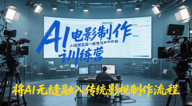 AI电影制作训练营,掌握AI视频生成一致性与电影剪辑,将AI无缝融入传统影视制作流程牛品源码-源码下载-源码社区-zblog主题插件-PHP源码-三合一源码-直播源码-短视频源码-APP源码-即时通讯-源码-交友源码牛品源码