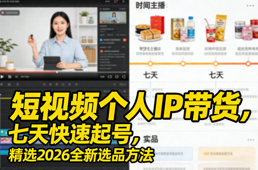 短视频个人IP带货,七天快速起号,精选2026全新选品方法牛品源码-源码下载-源码社区-zblog主题插件-PHP源码-三合一源码-直播源码-短视频源码-APP源码-即时通讯-源码-交友源码牛品源码