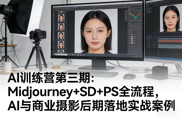AI训练营第三期:Midjourney+SD+PS全流程,AI与商业摄影后期落地实战案例牛品源码-源码下载-源码社区-zblog主题插件-PHP源码-三合一源码-直播源码-短视频源码-APP源码-即时通讯-源码-交友源码牛品源码