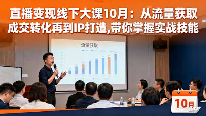 直播变现线下大课10月：从流量获取到成交转化再到IP打造,带你掌握实战技能牛品源码-源码下载-源码社区-zblog主题插件-PHP源码-三合一源码-直播源码-短视频源码-APP源码-即时通讯-源码-交友源码牛品源码