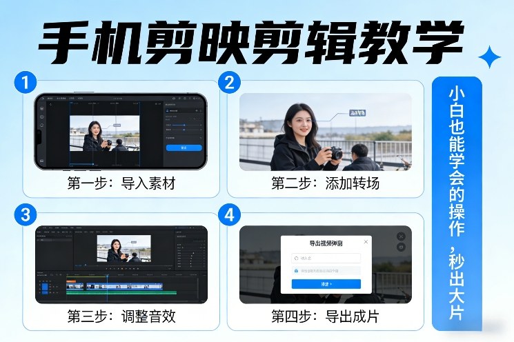 手机剪映剪辑教学,小白也能学会的操作,秒出大片牛品源码-源码下载-源码社区-zblog主题插件-PHP源码-三合一源码-直播源码-短视频源码-APP源码-即时通讯-源码-交友源码牛品源码