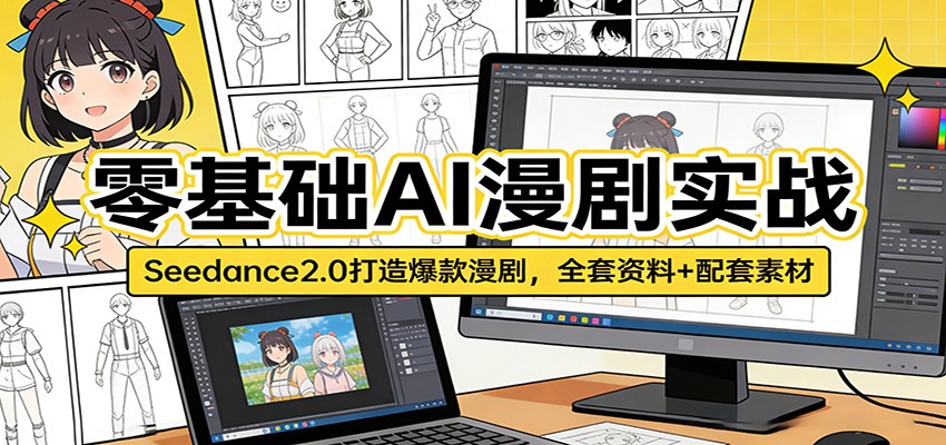 零基础AI漫剧实战:Seedance2.0打造爆款漫剧,全套资料+配套素材牛品源码-源码下载-源码社区-zblog主题插件-PHP源码-三合一源码-直播源码-短视频源码-APP源码-即时通讯-源码-交友源码牛品源码