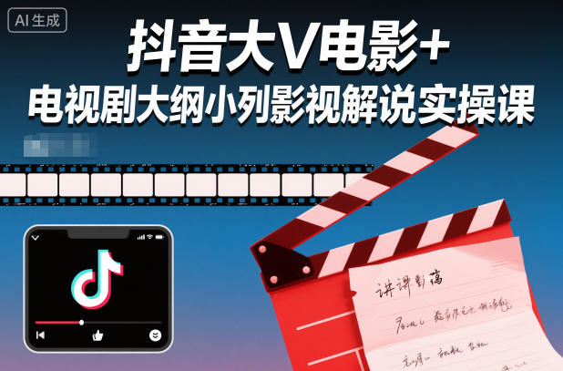 抖音大V电影+电视剧大纲小列影视剧解说实操课牛品源码-源码下载-源码社区-zblog主题插件-PHP源码-三合一源码-直播源码-短视频源码-APP源码-即时通讯-源码-交友源码牛品源码