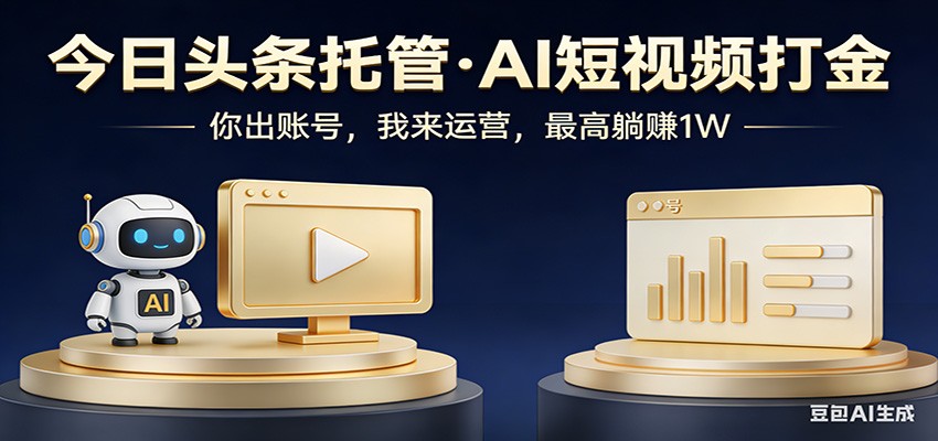 头条号AI托管,我提供作品,你提供账号,每天5分钟发布,小白躺赚3000+牛品源码-源码下载-源码社区-zblog主题插件-PHP源码-三合一源码-直播源码-短视频源码-APP源码-即时通讯-源码-交友源码牛品源码