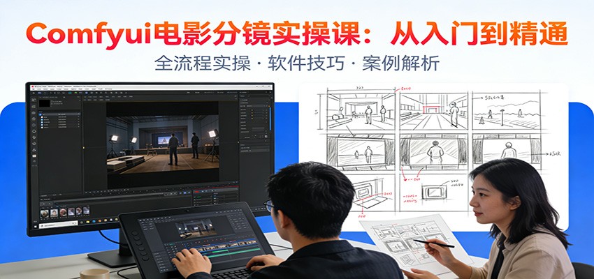 ComfyUI电影分镜实操课：分镜一致性，全流程AI视频制作，零基础也能做专业分镜牛品源码-源码下载-源码社区-zblog主题插件-PHP源码-三合一源码-直播源码-短视频源码-APP源码-即时通讯-源码-交友源码牛品源码