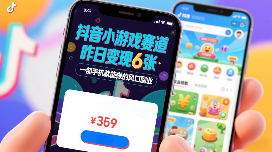 抖音小游戏赛道,昨日变现600+,零基础一部手机就能做的风口副业【揭秘】牛品源码-源码下载-源码社区-zblog主题插件-PHP源码-三合一源码-直播源码-短视频源码-APP源码-即时通讯-源码-交友源码牛品源码