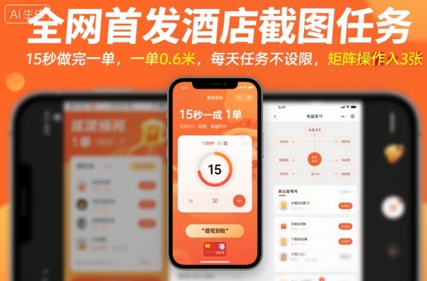 全网首发酒店截图任务,15秒做完一单,一单0.6米,每天任务不设限,矩阵操作日入3张【揭秘】牛品源码-源码下载-源码社区-zblog主题插件-PHP源码-三合一源码-直播源码-短视频源码-APP源码-即时通讯-源码-交友源码牛品源码