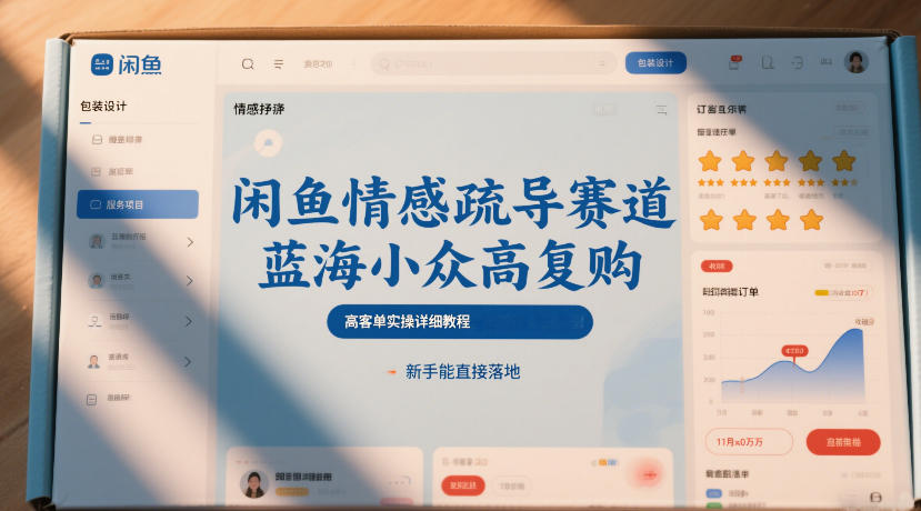 闲鱼情感疏导赛道,蓝海小众高复购,高客单实操详细教程,新手能直接落地牛品源码-源码下载-源码社区-zblog主题插件-PHP源码-三合一源码-直播源码-短视频源码-APP源码-即时通讯-源码-交友源码牛品源码