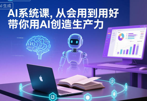 AI系统课,从会用到用好,带你用AI创造生产力牛品源码-源码下载-源码社区-zblog主题插件-PHP源码-三合一源码-直播源码-短视频源码-APP源码-即时通讯-源码-交友源码牛品源码