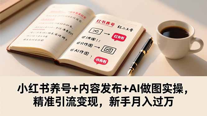 小红书养号+内容发布+AI做图实操，精准引流变现，新手月入过万牛品源码-源码下载-源码社区-zblog主题插件-PHP源码-三合一源码-直播源码-短视频源码-APP源码-即时通讯-源码-交友源码牛品源码