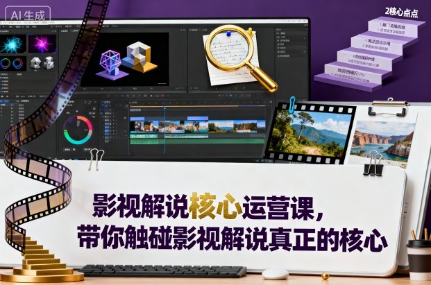 影视解说核心运营课,带你触碰影视解说真正的核心牛品源码-源码下载-源码社区-zblog主题插件-PHP源码-三合一源码-直播源码-短视频源码-APP源码-即时通讯-源码-交友源码牛品源码