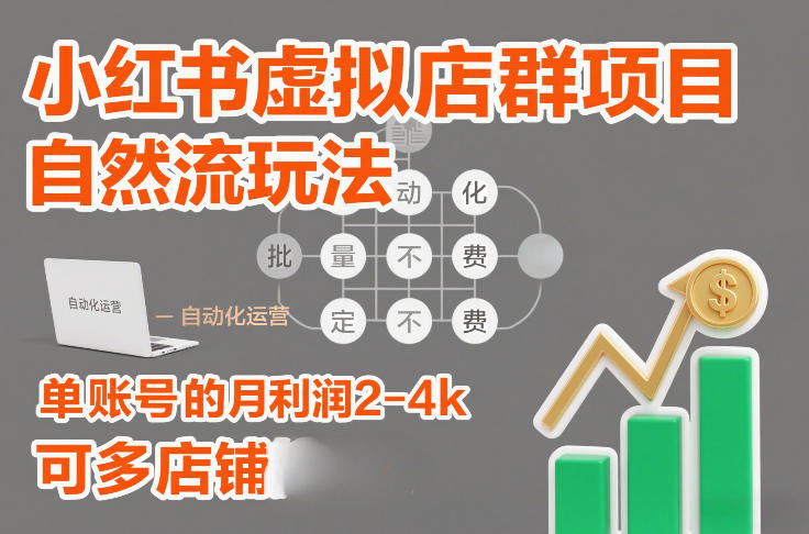 小红书虚拟店群项目，自然流玩法，批量自动化，稳定不费号，单账号的月利润2-4k，可多店矩阵牛品源码-源码下载-源码社区-zblog主题插件-PHP源码-三合一源码-直播源码-短视频源码-APP源码-即时通讯-源码-交友源码牛品源码