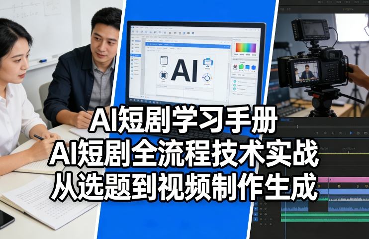 AI短剧学习手册,AI短剧全流程技术实战,从选题到视频制作生成牛品源码-源码下载-源码社区-zblog主题插件-PHP源码-三合一源码-直播源码-短视频源码-APP源码-即时通讯-源码-交友源码牛品源码