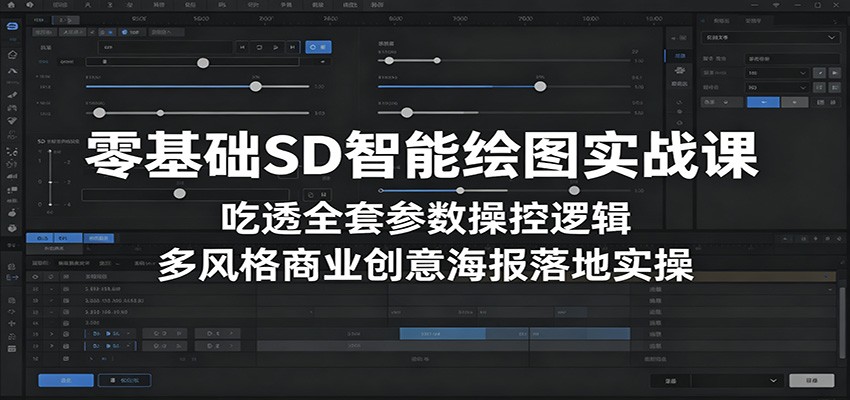 零基础SD智能绘图实战课：吃透全套参数操控逻辑，多风格商业创意海报落地实操牛品源码-源码下载-源码社区-zblog主题插件-PHP源码-三合一源码-直播源码-短视频源码-APP源码-即时通讯-源码-交友源码牛品源码