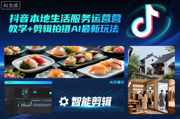 抖音本地生活服务运营教学+剪辑拍摄AI最新玩法牛品源码-源码下载-源码社区-zblog主题插件-PHP源码-三合一源码-直播源码-短视频源码-APP源码-即时通讯-源码-交友源码牛品源码