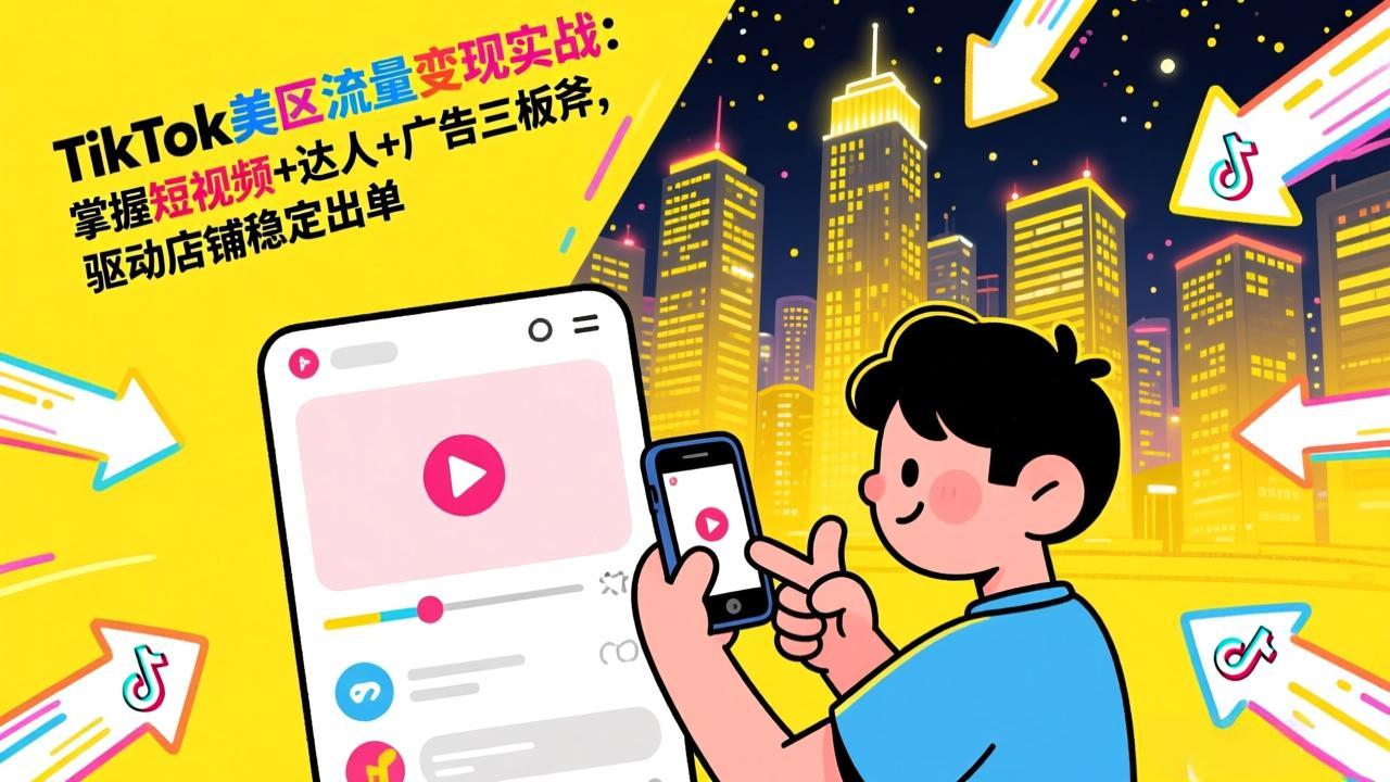 TikTok美区流量变现实战：掌握短视频+达人+广告三板斧，驱动店铺稳定出单牛品源码-源码下载-源码社区-zblog主题插件-PHP源码-三合一源码-直播源码-短视频源码-APP源码-即时通讯-源码-交友源码牛品源码