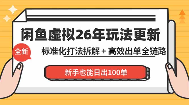 闲鱼虚拟从0到1系统化运营课程:标准化打法拆解 + 高效出单全链路教学,新手也能日出100单牛品源码-源码下载-源码社区-zblog主题插件-PHP源码-三合一源码-直播源码-短视频源码-APP源码-即时通讯-源码-交友源码牛品源码