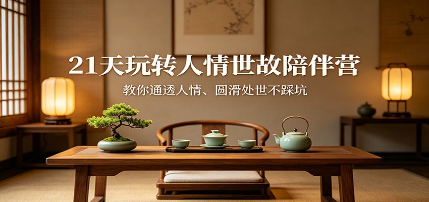 21天玩转人情世故陪伴营：教你通透人情、圆滑处世不踩坑牛品源码-源码下载-源码社区-zblog主题插件-PHP源码-三合一源码-直播源码-短视频源码-APP源码-即时通讯-源码-交友源码牛品源码