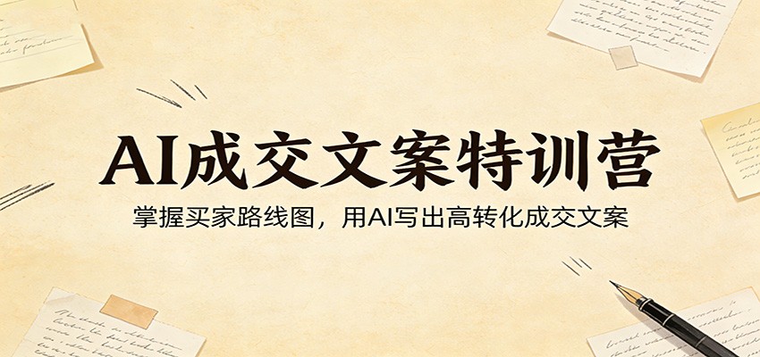 AI成交文案特训营：掌握买家路线图，用AI写出高转化成交文案牛品源码-源码下载-源码社区-zblog主题插件-PHP源码-三合一源码-直播源码-短视频源码-APP源码-即时通讯-源码-交友源码牛品源码