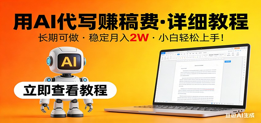 用AI代写赚稿费，详细教程，长期可做，稳定月入2W，小白轻松上手！牛品源码-源码下载-源码社区-zblog主题插件-PHP源码-三合一源码-直播源码-短视频源码-APP源码-即时通讯-源码-交友源码牛品源码