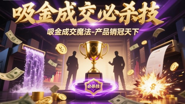 吸金成交必杀技,吸金成交魔法-产品销冠天下牛品源码-源码下载-源码社区-zblog主题插件-PHP源码-三合一源码-直播源码-短视频源码-APP源码-即时通讯-源码-交友源码牛品源码