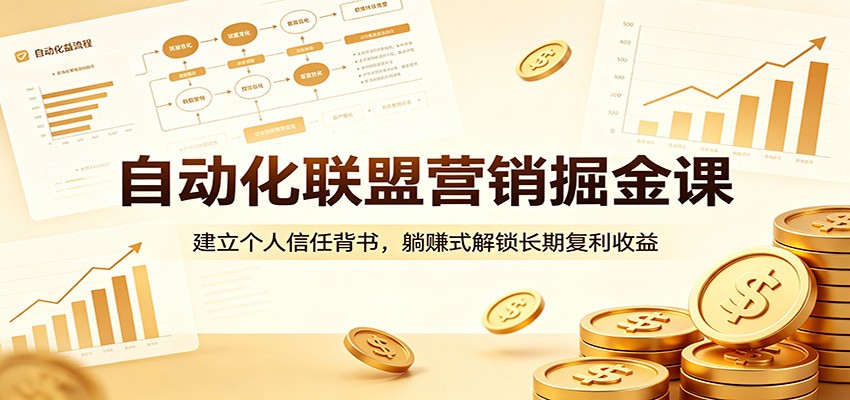 自动化联盟营销掘金课：建立个人信任背书，躺赚式解锁长期复利收益牛品源码-源码下载-源码社区-zblog主题插件-PHP源码-三合一源码-直播源码-短视频源码-APP源码-即时通讯-源码-交友源码牛品源码