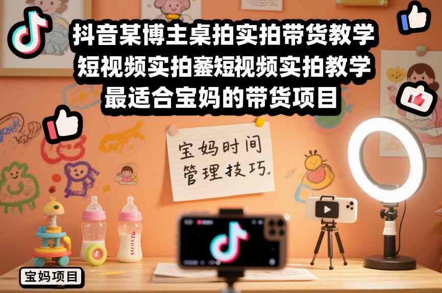 抖音某博主桌拍实拍带货教学，短视频实拍教学，最适合宝妈的带货项目牛品源码-源码下载-源码社区-zblog主题插件-PHP源码-三合一源码-直播源码-短视频源码-APP源码-即时通讯-源码-交友源码牛品源码