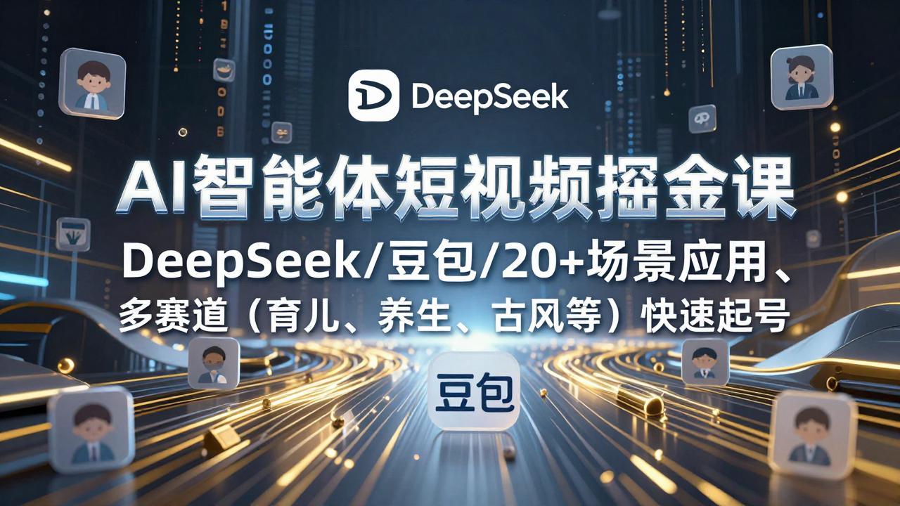 AI智能体短视频掘金课，DeepSeek/豆包/20+场景应用、多赛道(育儿、养生、古风等牛品源码-源码下载-源码社区-zblog主题插件-PHP源码-三合一源码-直播源码-短视频源码-APP源码-即时通讯-源码-交友源码牛品源码