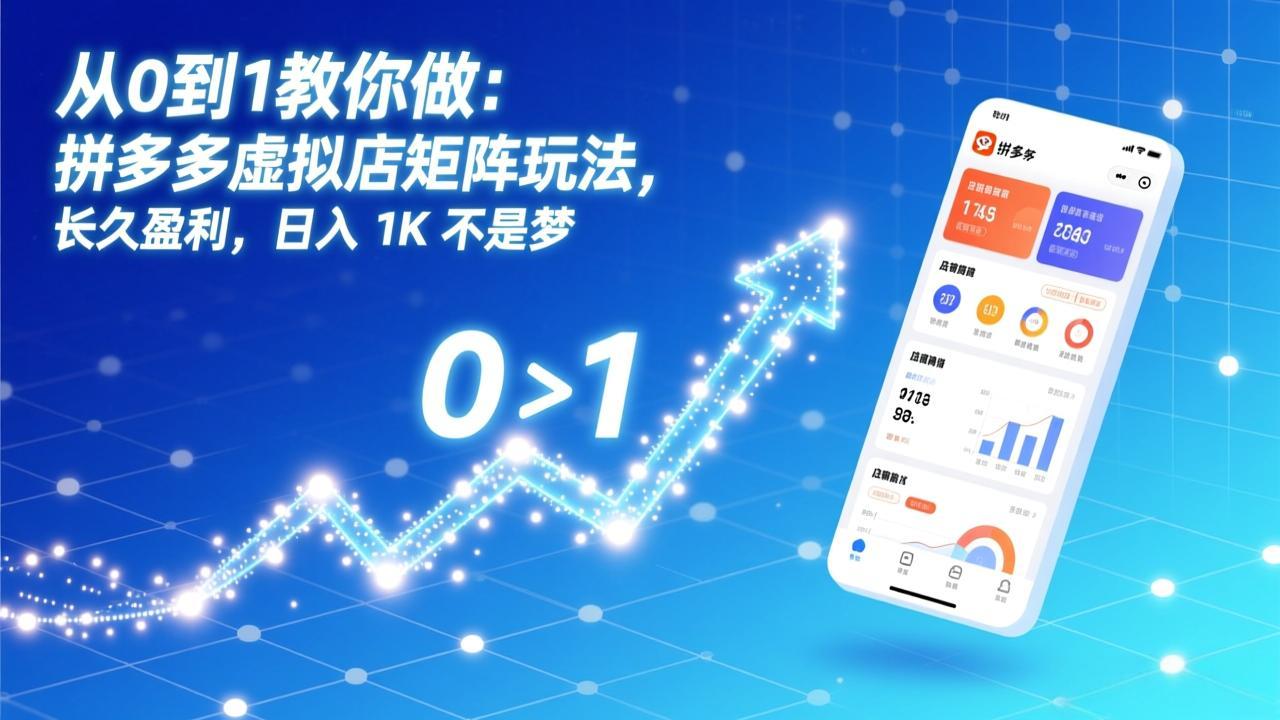 从0到1教你做:拼多多虚拟店矩阵玩法,长久盈利,日入 1K 不是梦牛品源码-源码下载-源码社区-zblog主题插件-PHP源码-三合一源码-直播源码-短视频源码-APP源码-即时通讯-源码-交友源码牛品源码
