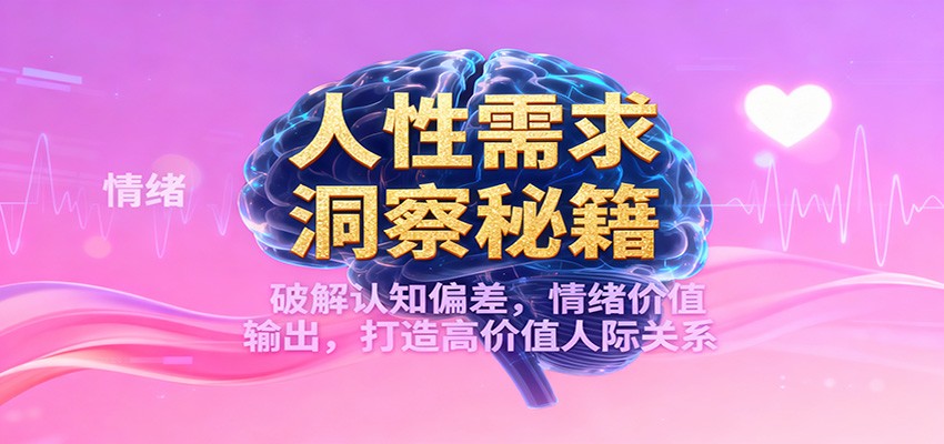 人性需求洞察秘籍，破解认知偏差，情绪价值输出，打造高价值人际关系牛品源码-源码下载-源码社区-zblog主题插件-PHP源码-三合一源码-直播源码-短视频源码-APP源码-即时通讯-源码-交友源码牛品源码