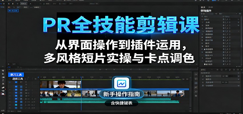 PR全技能剪辑课:从界面操作到插件运用,多风格短片实操与卡点调色牛品源码-源码下载-源码社区-zblog主题插件-PHP源码-三合一源码-直播源码-短视频源码-APP源码-即时通讯-源码-交友源码牛品源码