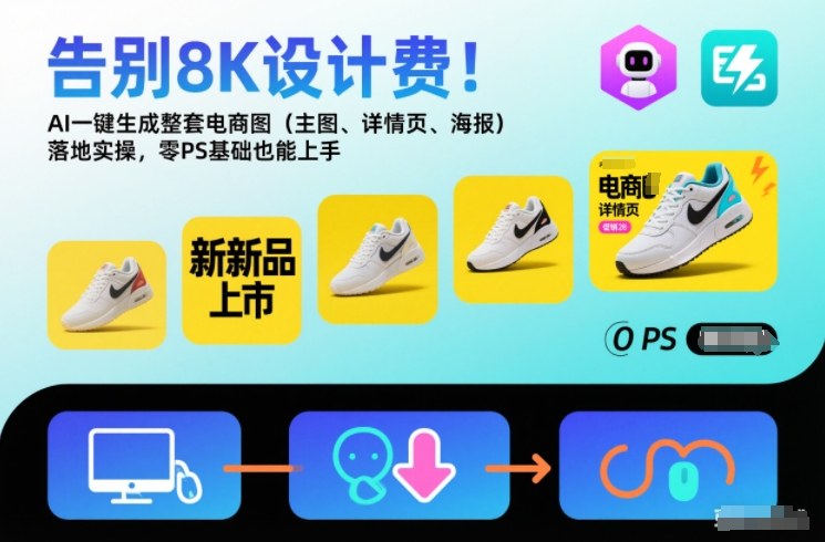 告别8K设计费!AI一键生成整套电商图(主图、详情页、海报)落地实操,零PS基础也能上手牛品源码-源码下载-源码社区-zblog主题插件-PHP源码-三合一源码-直播源码-短视频源码-APP源码-即时通讯-源码-交友源码牛品源码