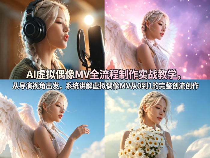 AI虚拟偶像MV全流程制作实战教学，从导演视角出发，系统讲解虚拟偶像MV从0到1的完整创作流程牛品源码-源码下载-源码社区-zblog主题插件-PHP源码-三合一源码-直播源码-短视频源码-APP源码-即时通讯-源码-交友源码牛品源码