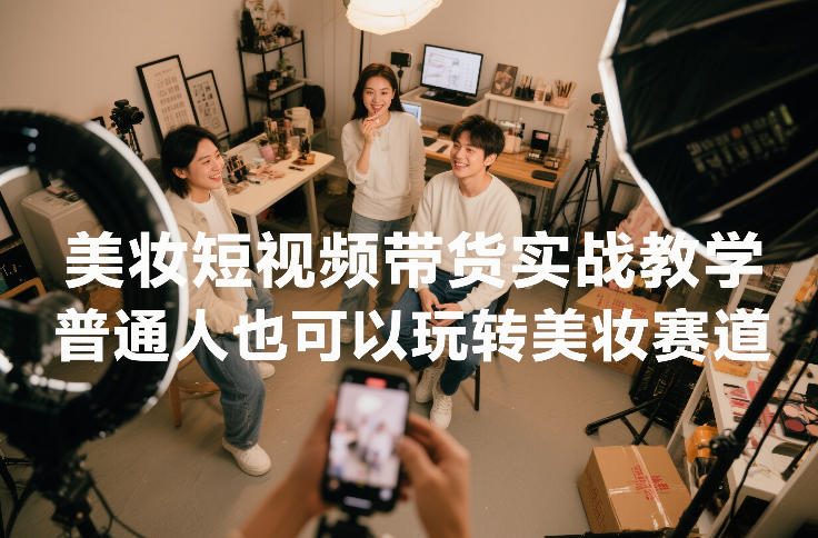 美妆短视频带货实战教学，普通人也可以玩转美妆赛道牛品源码-源码下载-源码社区-zblog主题插件-PHP源码-三合一源码-直播源码-短视频源码-APP源码-即时通讯-源码-交友源码牛品源码
