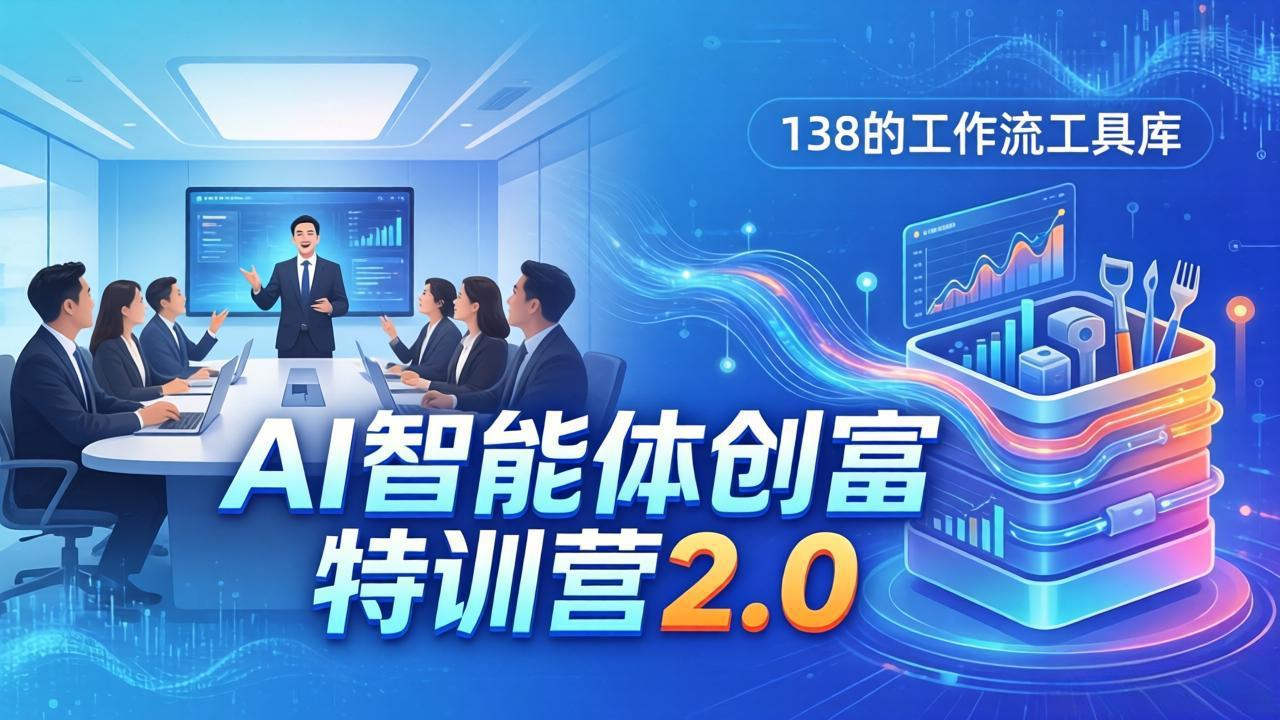 AI智能体创富训练营2.0:3天闭门直播+视频课+工具库,从0到1搭建智能体附138个工作流牛品源码-源码下载-源码社区-zblog主题插件-PHP源码-三合一源码-直播源码-短视频源码-APP源码-即时通讯-源码-交友源码牛品源码