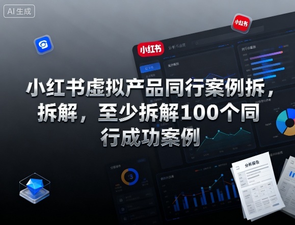 小红书虚拟产品同行案例拆解,至少拆解100个同行成功案例(更新)牛品源码-源码下载-源码社区-zblog主题插件-PHP源码-三合一源码-直播源码-短视频源码-APP源码-即时通讯-源码-交友源码牛品源码
