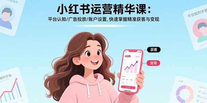 小红书运营精华课-更新:平台认知/广告投放/账户设置,快速掌握精准获客与变现牛品源码-源码下载-源码社区-zblog主题插件-PHP源码-三合一源码-直播源码-短视频源码-APP源码-即时通讯-源码-交友源码牛品源码