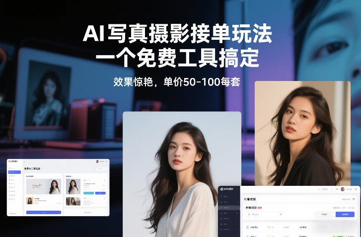 AI写真摄影接单玩法,一个免费工具搞定,效果惊艳,单价50-100每套牛品源码-源码下载-源码社区-zblog主题插件-PHP源码-三合一源码-直播源码-短视频源码-APP源码-即时通讯-源码-交友源码牛品源码